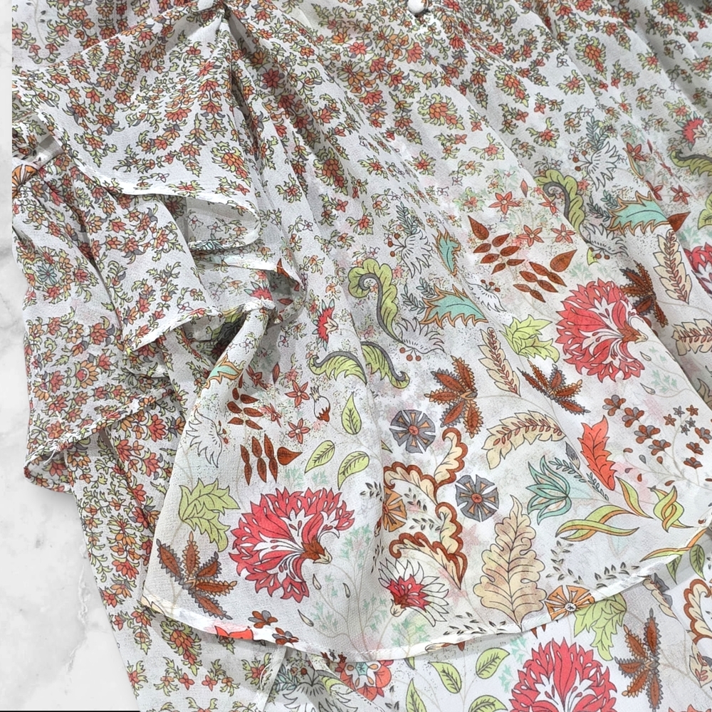 Matilda Jane Colorful Floral Blouse Top Shirt Size Small (S) B87 - Picture 3 of 9